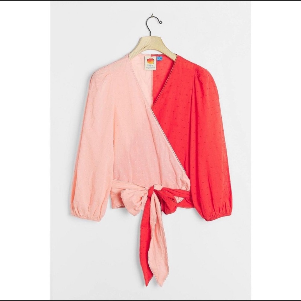 Anthropologie Farm Rio Colorblock Blouse